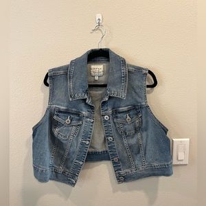 Torrid cropped denim vest